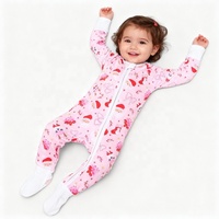 Combinaisons basiques pour enfants en fibre de bambou biologique avec fermeture éclair YKK, pyjama pour nouveau-né, bébé, ensemble de pyjamas, logo personnalisé ODM, unisexe, vente en gros, stock