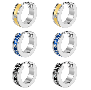 Boucles d'oreilles pour hommes anciens romains boucles d'oreilles hiphop pour hommes boucles d'oreilles bijoux de mode - Product Image 2