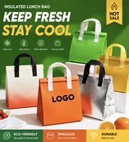 Sac isotherme robuste en non-tissé avec logo personnalisé, en feuille d'aluminium, pour courses, sandwichs, snacks et biscuits – Vente en gros, écologique