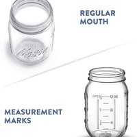 Pot en verre Mason de 16 oz avec couvercle métallique pour la mise en conserve, la fabrication de bougies, la décoration intérieure, les overnight oats, les confitures de fruits, la confiture ou la gelée