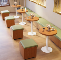 Meubles de restaurant design moderne, table et chaises avec coussin épais pour hôtel et usage commercial