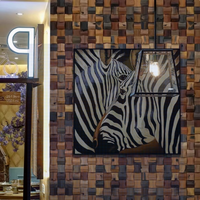 Panneau mural en bois pour panneau flexible non fini Panneau mural en bois de pin, de cèdre et d'arts Façade en noyer