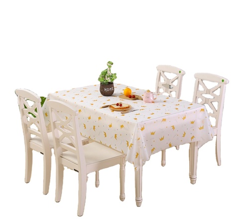 Plastic Waterproof Oilproof Disposable Geometric Pattern Round Table Cover for Banquet Party Wedding Home Outdoor Use