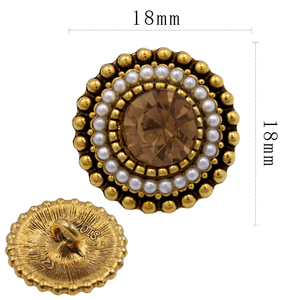 Thiết kế cửa hàng Vòng tinh thể Rhinestone nút với hình dạng hoa hình bầu dục cho quần áo phụ kiện quần áo - Product Image 6