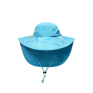 Bonito sombrero para el sol con protección UV para exteriores para niños, sombrero de <span class=keywords><strong>pescador</strong></span> de esquí para playa de ala ancha de verano para niños y niñas, bordado 3D para viajes - Product Image 2