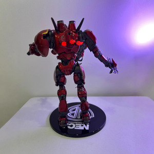 Boîte cadeau de robots jouets en PVC lumineux, style dessin animé, avec ceinture rouge <span class=keywords><strong>Storm</strong></span>, articulations mobiles, pour collection (Tide Play) - Product Image 4