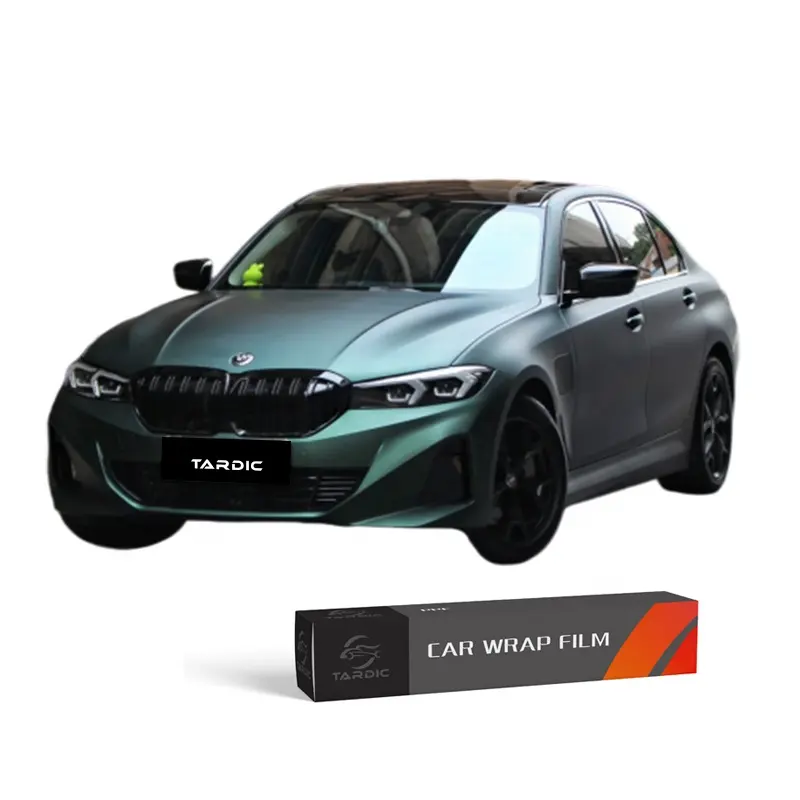 Gloss anti-scratch metallic dark green car vinyl wrap manufacturers folie wrap vinyl auto vinyl wrap colors film for cars