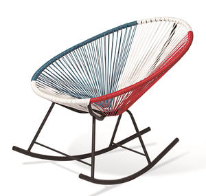 <span class=keywords><strong>Chaise</strong></span> à <span class=keywords><strong>bascule</strong></span> moderne en forme d'œuf <span class=keywords><strong>Acapulco</strong></span> Meubles en osier et résine tous temps pour l'extérieur et les repas Design coloré en bois et métal - Product Image 2