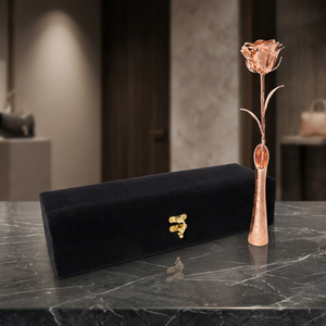 Rose Golden Flower Dipped Real Natural 24K Gold Plated Golden Rose <b>Decorative</b> Rose Figurine <b>Valentine</b> Anniversary Gift - Product Image 1
