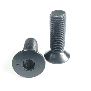 Parafusos Allen Hexagonais M2 <span class=keywords><strong>M3</strong></span> M4 M5 M6 M8 M10 M12 M14 M16 Métricos DIN7991 Grau 10.9 com Cabeça Redonda e Revestimento Preto - Product Image 1