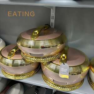 Supermercato africano per festa Jumbo capienza in acciaio inox 4L + 5L + 6L 3 pezzi cucina isolante cibo caldo ovale regalo Set cucina - Product Image 2