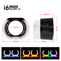 VAHID 5D Crystal Angel Eyes I6-U DRL Luces de Circulación Diurna WRGB LED Halo Ring LED  Modificación de Faros Controlados por APP