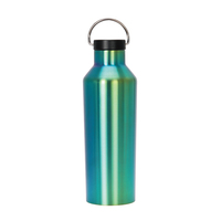 Thermos en acier inoxydable à isolation sous vide 500/750 ml avec poignée et cordon, isolation thermique de 12 à 24 heures, écologique, pour le camping