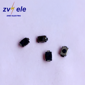 Interrupteur Tactile SMD à 2 Broches, Emballage en Bobine, Bouton Rond Noir, Normalement Ouvert (NO), Sans Tactile - Product Image 2