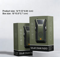 Radio d'urgence robuste de qualité militaire NOAA WB FM AM solaire à manivelle 4000mAh