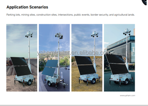 Năng lượng mặt trời 1200 Wát di động giám sát tháp ánh sáng Camera không dây giám sát & thời gian thực hệ thống cảnh báo - Product Image 6