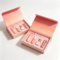 Boîte en papier magnétique personnalisable et recyclable de luxe pour cosmétiques, rouge à lèvres, fond de teint liquide, crème pour les yeux, huile essentielle, parfum