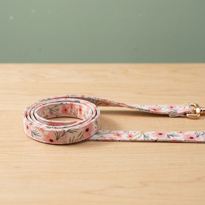 Luxury Durable Eco-Friendly Breathable Cotton <b>Dog</b> Cat Retractable <b>Leash</b> 1.3* Cherry Blossoms Print Waterproof Fashion Modern - Product Image 3