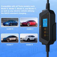 Station de recharge portable pour véhicules électriques Feyree 7KW NACS 85V-264V, chargeur domestique pour voitures électriques, état neuf avec une puissance de sortie de 22KW