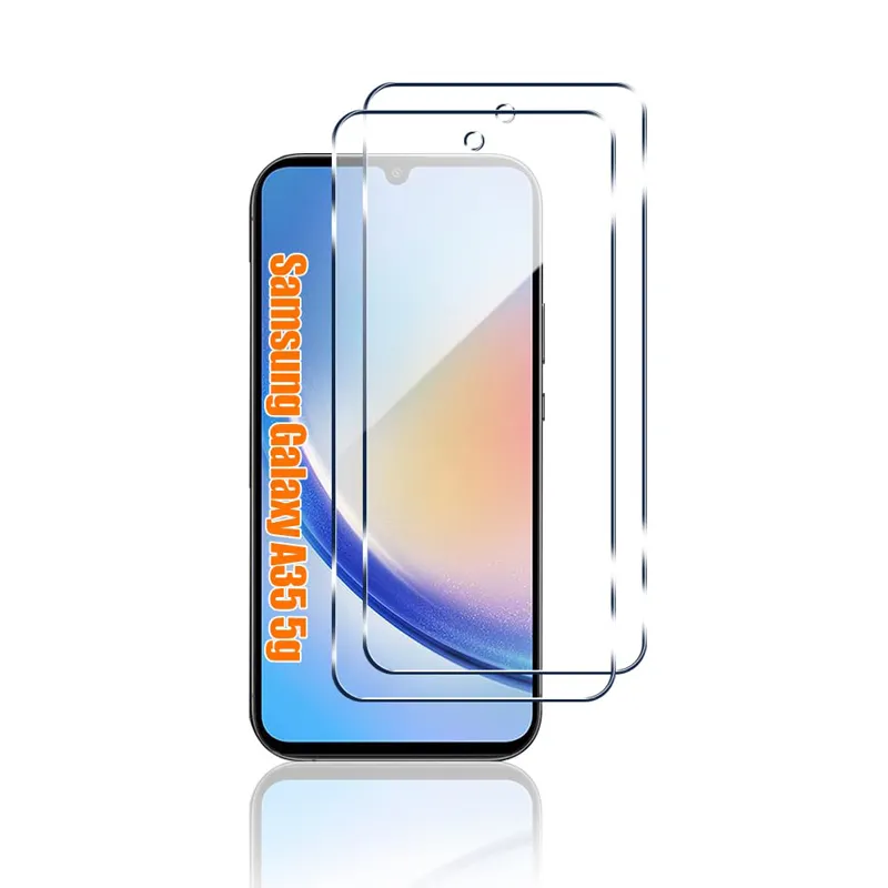 Samsung Galaxy A15 A25 A35 Screen için ekran koruyucu 4G 5G darbeye HD temizle temperli cam vaka dostu