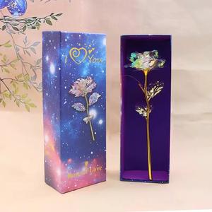 <span class=keywords><strong>Rosa</strong></span> in Foglia d'Oro 24k con Scatola Regalo e LED, Fiore Artificiale Galassia per Natale e San <span class=keywords><strong>Valentino</strong></span> - Product Image 2