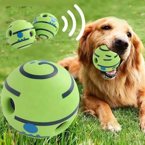Canrux interaktif köpek oyuncak köpek haddeleme topu gıcırtılı Giggle ses Pet çiğnemek oyun oyuncaklar Wobble ses köpek oyuncak - Product Image 2