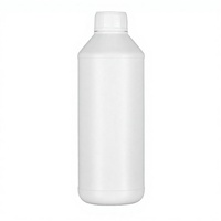 GLOBAL HEROES Bouteille en plastique ronde en HDPE rechargeable de 1000 ml avec bouchon à vis mat pour produits chimiques liquides et détergents, fabriquée au Pakistan