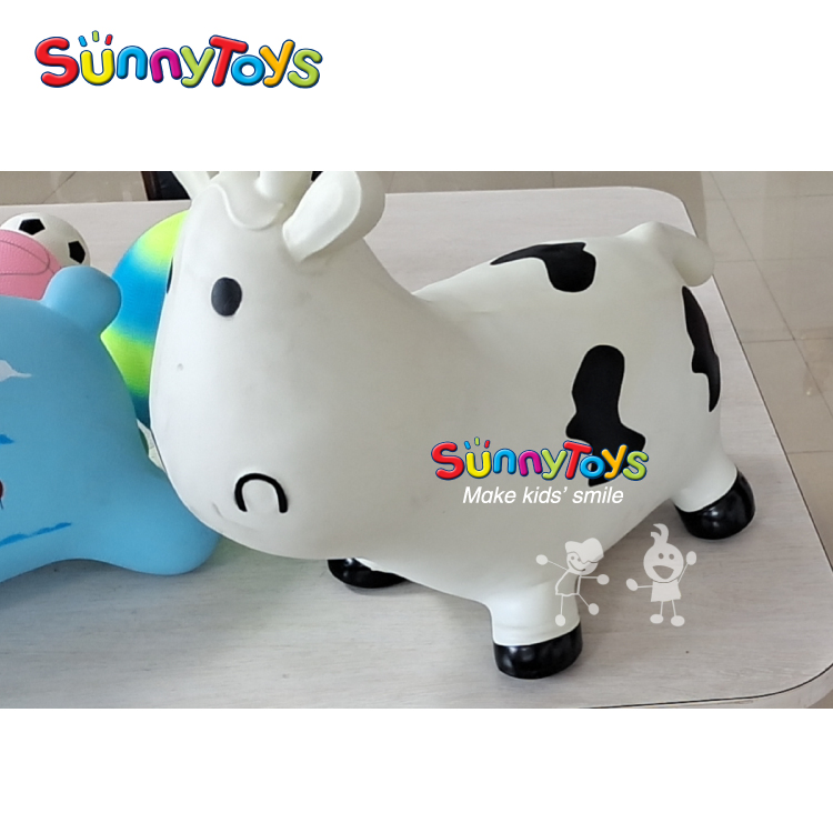 Toddler soft play jumping cow Animal Bouncy Horse for Kids