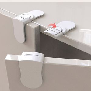Verrou de sécurité pour tiroir anti-pincement, boucle de sécurité en plastique blanc pour la protection des enfants - Product Image 5