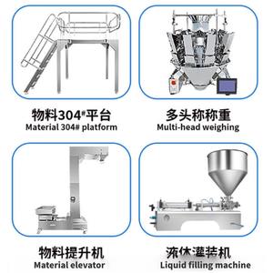 완전 자동 VFFS 계량 백 씰링 포장 기계는 사탕, 스낵, 감자 칩, 커피 및 사료를 위해 적합합니다. - Product Image 5