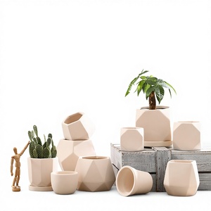 Petits pots classiques en terre cuite pour <span class=keywords><strong>cactus</strong></span> et succulentes avec trous de drainage pour utilisation au sol - Product Image 2