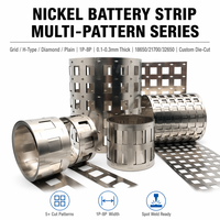Bande d'acier nickelé sur mesure pour soudage par points de batteries 18650 21700 26650 32650 32700, grille 1P-8P, fente de type H, 0,10-0,30 mm