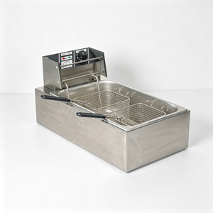 Commercial Grade Stainless Steel Electric Deep <b>Fryer</b> 12L Double Basket 3000W 110‑220V EU Plug Kitchen Frying <b>Machine</b> For Kitchen - Product Image 3