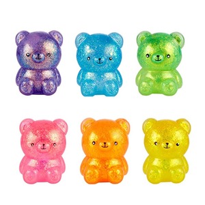 ของเล่นบีบ TPR รูปหมี ดีไซน์ใหม่จาก Gl Wholesale ของเล่นบีบคลายเครียด ลูกบอลบีบมอลโทส ของเล่นเสริมพัฒนาการประสาทสัมผัส ของเล่นก้อนน้ำแข็งกลิตเตอร์ - Product Image 2