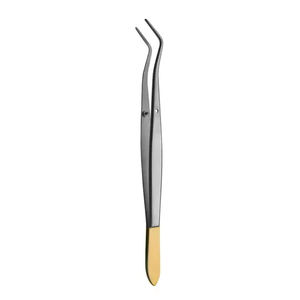 Pince dentaire Half Gold Meriam à manche lisse, forceps à coton et à pansements, pince dentaire chirurgicale incurvée dentée - Product Image 6