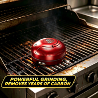Robot de nettoyage de barbecue automatique, nettoyeur de barbecue en acier inoxydable 304, brosse à 4 têtes, minuterie numérique, 6 modes, rechargeable par type C, pour l'extérieur
