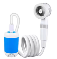 Douche portative d'extérieur, pompe de douche de camping rechargeable par USB douche électrique portative à filtre