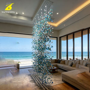Cortina <span class=keywords><strong>de</strong></span> Cristal Azul-Verde Bang Sheng Lighting - Decoración Artística <span class=keywords><strong>de</strong></span> Alta Gama para Villas y Mansiones <span class=keywords><strong>de</strong></span> Lujo - Product Image 6