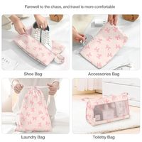 Ensemble de 6/8 cubes de rangement de voyage, organisateurs de bagages, organisateurs de valises avec sac à chaussures, trousse de toilette, sac à linge, accessoires de voyage