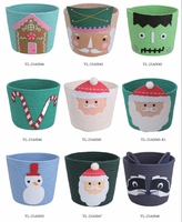 Décoration de noël panier-cadeau corde de coton panier de bonbons Portable thème rouge et vert fête de vacances enfants sac de rangement léger