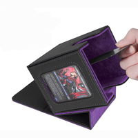 Boîte élégante pour cartes à collectionner avec fenêtre de présentation |   Étui magnétique en cuir PU pour cartes TCG pour MTG Commander |   Service de personnalisation de logo