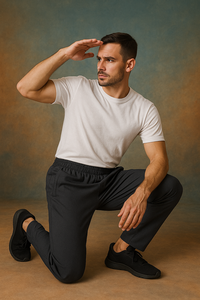 PANTALÓN CARGO GRIS MODERNO DE AJUSTE REGULAR Mezcla de poliéster Bordado ecológico Disponible en tallas S M L XL XXL - Product Image 6