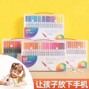 Juego de Marcadores de Doble Punta, Marcadores de Arte de Colores, 100 Colores, Pincel de Acuarela, Pintura No Borrable - Product Image 2