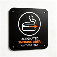 Plaque de logo métallique personnalisée gravée en acier inoxydable, panneau signalétique pour entreprise, étiquette de porte