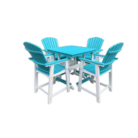 Chaise Adirondack moderne HDPE imperméable pour l'extérieur-Cour extérieure meubles de parc et de jardin chaise de bar chaise haute de bar