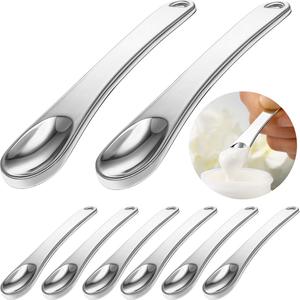 Vente en gros de cuillères à crème cosmétique en métal personnalisées, spatules pour masque facial, 3 couleurs, fabricant de haute qualité - Product Image 1