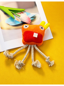 Durable Teeth Grind Boredom Relief Cartoon Pet <b>Plush</b> Molar Teeth Tug Toy Bite-Resistant Puppy Training Interactive Dog Chew Toys - Product Image 3