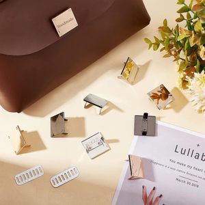 WADORN Pcs Metal Blank Stamping <b>Tags</b> Colors Alloy Rectangle Blank <b>Name</b> Labels Marker DIY Handmade Logo Labels With Shim For Clot - Product Image 3