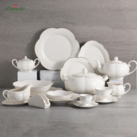 Kit de tasses en céramique osseuse à bord doré de luxe, personnalisation, design classique, écologique, durable, porcelaine blanche, cadeaux d'affaires LOMATO
