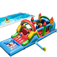 Maison gonflable combo pour parcours d'obstacles toboggan avec ventilateur inclus-pour le plaisir des enfants